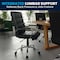 Flash Furniture Contemporary Chair Black Mid-Back Exec Chair, Fixed Arms, 18-1/4" to 22-1/4" Height GO-2286M-BK-GG - alternate 2